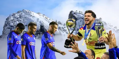 Jugadores de Cruz Azul junto a jugadores del América / FOTO MEXSPORT