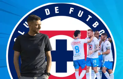 Jugadores de Cruz Azul y Martín Anselmi/Foto El Economista.