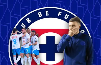 Jugadores de Cruz Azul y Martín Anselmi/Foto Pinterest.