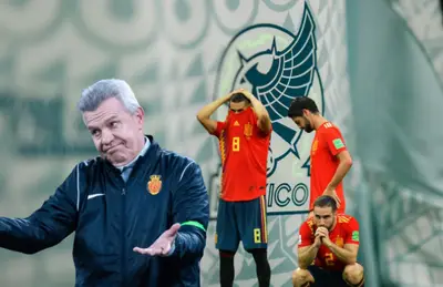 Jugadores de España y Javier Aguirre/Foto Somos News.