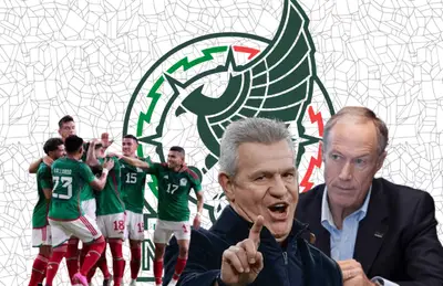 Jugadores de la Selección Mexicana, Javier Aguirre e Ivar Sisniega/Foto Etsy.