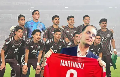 Jugadores de la Selección Mexicana y Christian Martinoli/ Foto Juan Carlos Zúñiga.