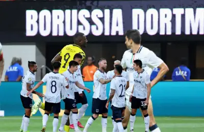 Jugadores de Monterrey y Borussia Dortmund/Foto Getty Images.