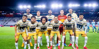 Jugadores de Pumas en partido vs Pachuca: Pumas