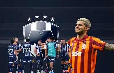 Jugadores de Rayados de Monterrey y Mauro Icardi celebrando/Foto Antarias.