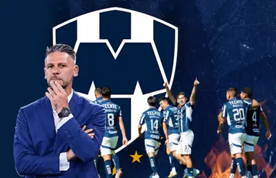 Jugadores de Rayados y Martín Demichelis/ Foto Sultanes de Monterrey.