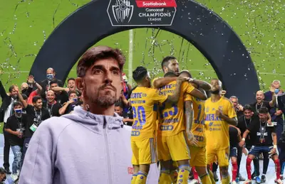 Jugadores de Tigres celebrando y Veljko Paunovic/ Foto TyC Deportes.
