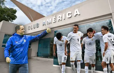 Jugadores de Uruguay celebrando y André Jardine/Foto Sports Illustrated.