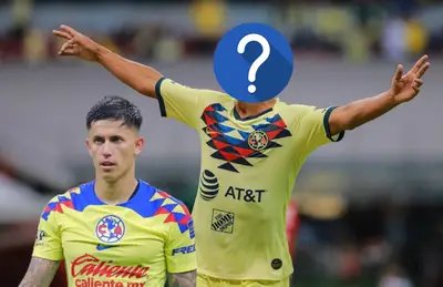 Jugadores del América con el rostro tapado y Brian Rodríguez/ Foto PKKMB.