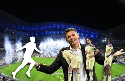 Jugadores del América, Fernando Ortiz y silueta/Foto Estadio BBVA.