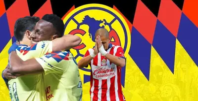 Jugadores del América junto a Javier Hernández / FOTO X