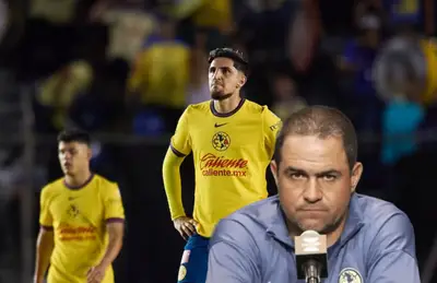 Jugadores del América preocupados y André Jardine/Foto SDP Noticias.