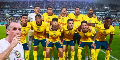 Jugadores del América previo a partido. Foto: Mexport