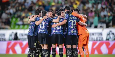 Jugadores del América previo al partido. Foto: Club América