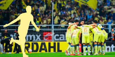 Jugadores del América reunidos en cancha del Azteca. Foto: Quadratín