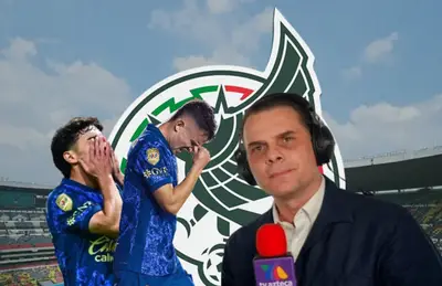 Jugadores del América tristes y Christian Martinoli/Foto Fox Sports.