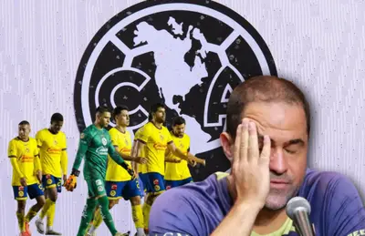 Jugadores del América y André Jardine laméntandose/Foto Ameshop.