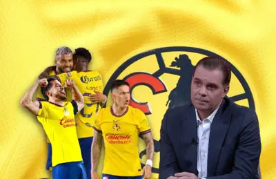 Jugadores del América y Christian Martinoli/ Foto Ameshop.