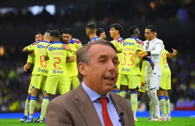 Jugadores del América y Emilio Azcárraga/ Foto Azteca Deportes.