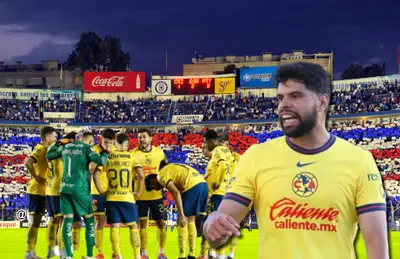 Jugadores del América y Néstor Araujo/ Foto Estadios de México.