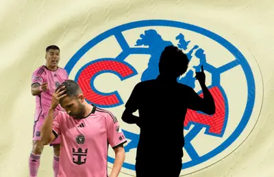 Jugadores del Inter Miami y silueta de futbolista/Foto AmeShop.