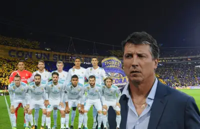 Jugadores del Real Madrid y Robert Dante Siboldi/Foto De10.