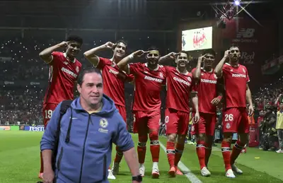 Jugadores del Toluca celebrando y André Jardine/Foto El Universal.