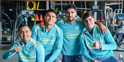 Jugadores en entreno. Foto: Club América