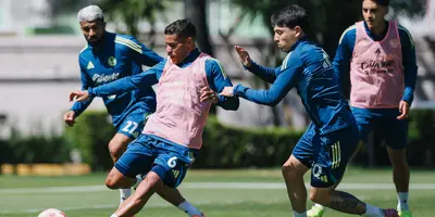 Jugadores en entreno. Foto: Club América