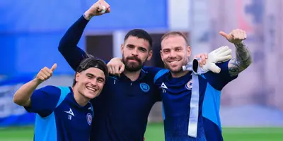 Jugadores en entreno. Foto: Cruz Azul