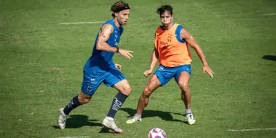 Jugadores en entreno. Foto: Rayados