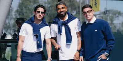 Jugadores en viaje. Foto: Club América