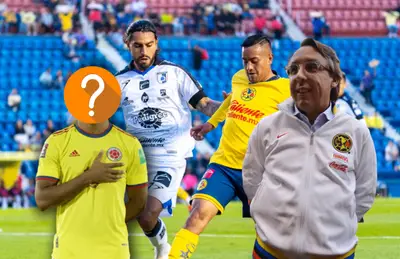 Jugadores peleando balón, futbolista oculto y Emilio Azcárraga/ Foto Liga MX.