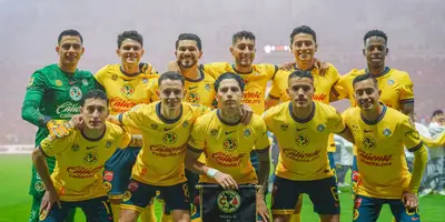Jugadores previo a partido. Foto: América