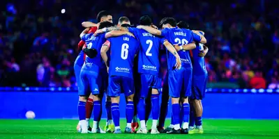 Jugadores previo a partido. Foto: Cruz Azul