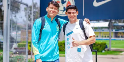 Jugadores viajando a EU. Foto: Club América