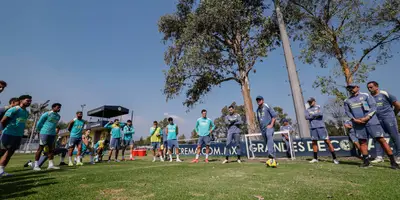 Jugadores y CT en entreno. Foto: Club América