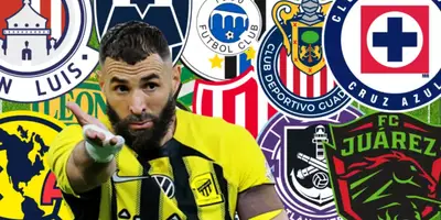 Karim Benzema junto a clubes de la Liga MX / FOTO ESTO