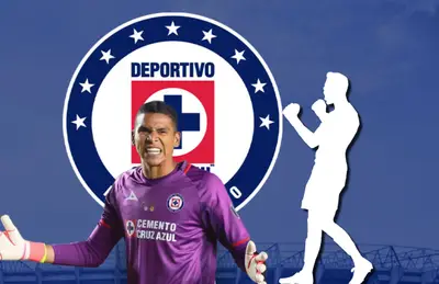 Kevin Mier haciendo gestos y silueta de portero alzando brazos/ Foto Rayados.