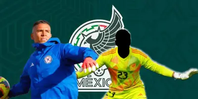 Kevin Mier junto a portero incógnito del Tri / FOTO GETTY IMAGES