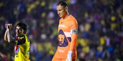 Keylor en partido con Zendejas al frente. Foto de fondo: ESPN