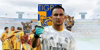 Keylor Navas junto a futbolistas de Tigres / FOTO SKY SPORTS
