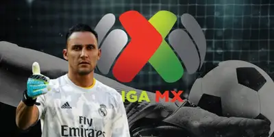 Keylor Navas junto al logo de la Liga MX / FOTO SKY SPORTS