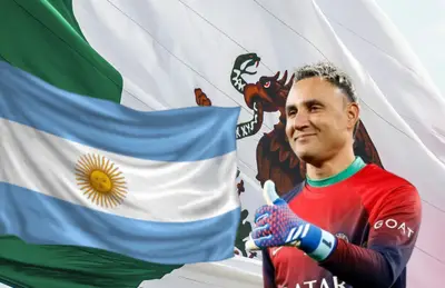 Keylor Navas y banderas de Argentina y México/Foto Unsplash.