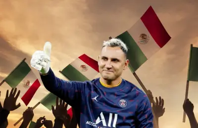 Keylor Navas y banderas de México/ Foto Hotel Princess Hotels.