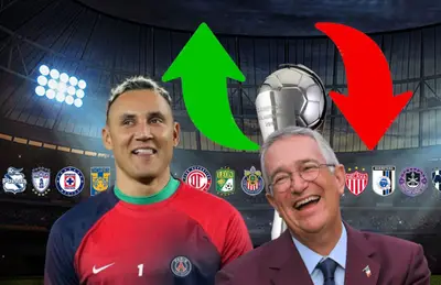 Keylor Navas y Ricardo Salinas Pliego riendo/Foto Infobae.