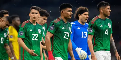La Selección Mexicana ya lista para su partido.