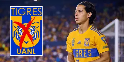 Lainez en partido con Tigres. Foto: Marca