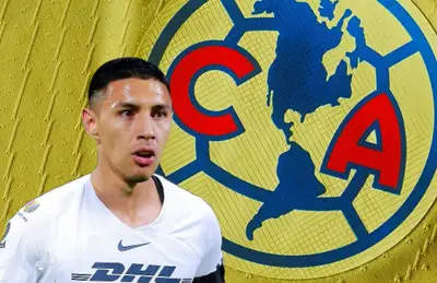 Leonardo Suárez y escudo del América/ Foto Soy Fútbol.