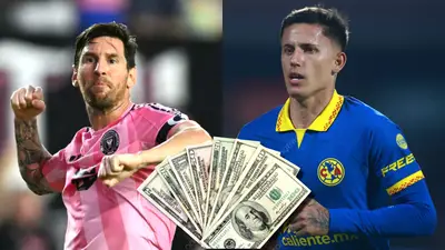 Lionel Messi-Brian Rodríguez-Club América / Foto: Olé